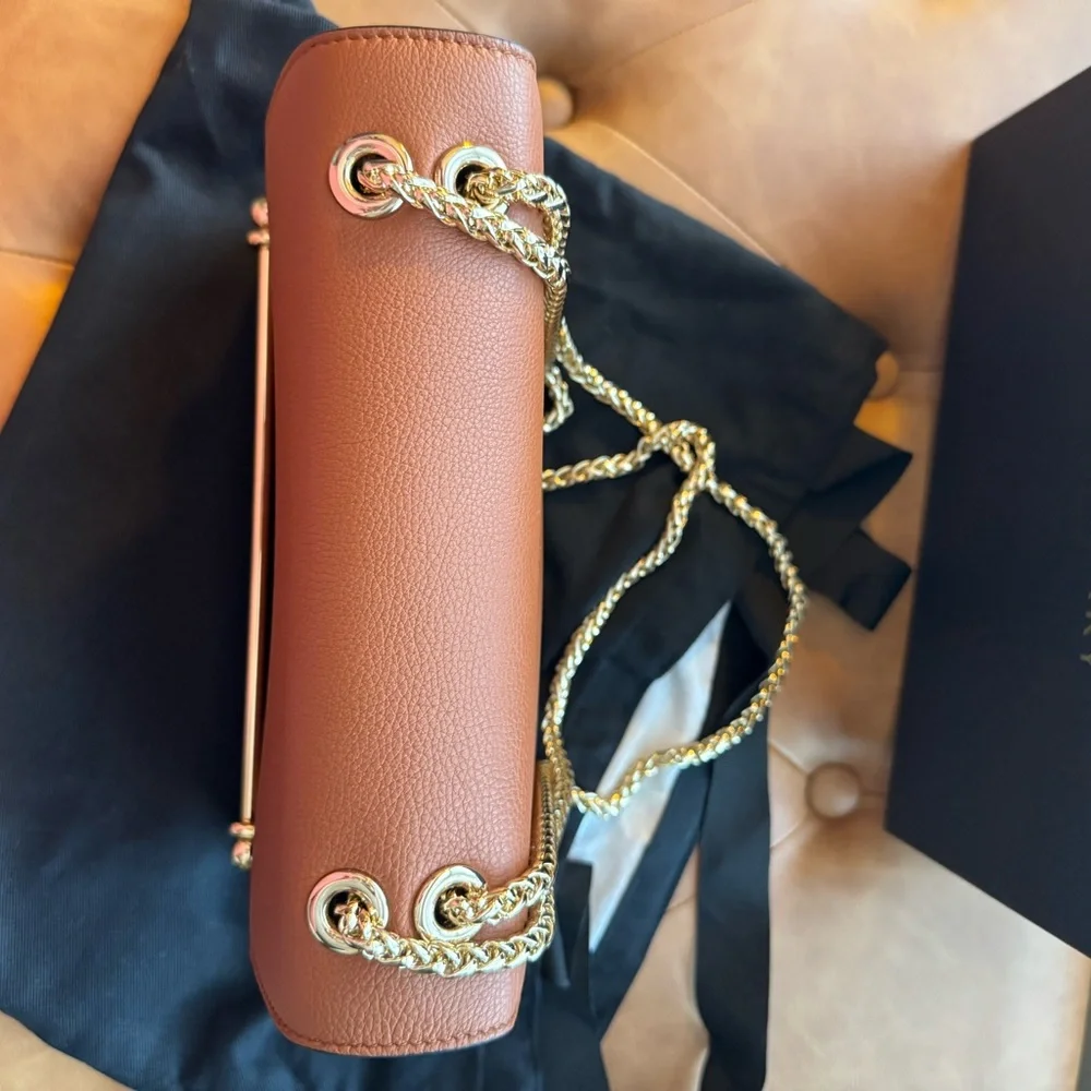 Strathberry east/west crossbody bag Chestnut color - Picture 5 of 10